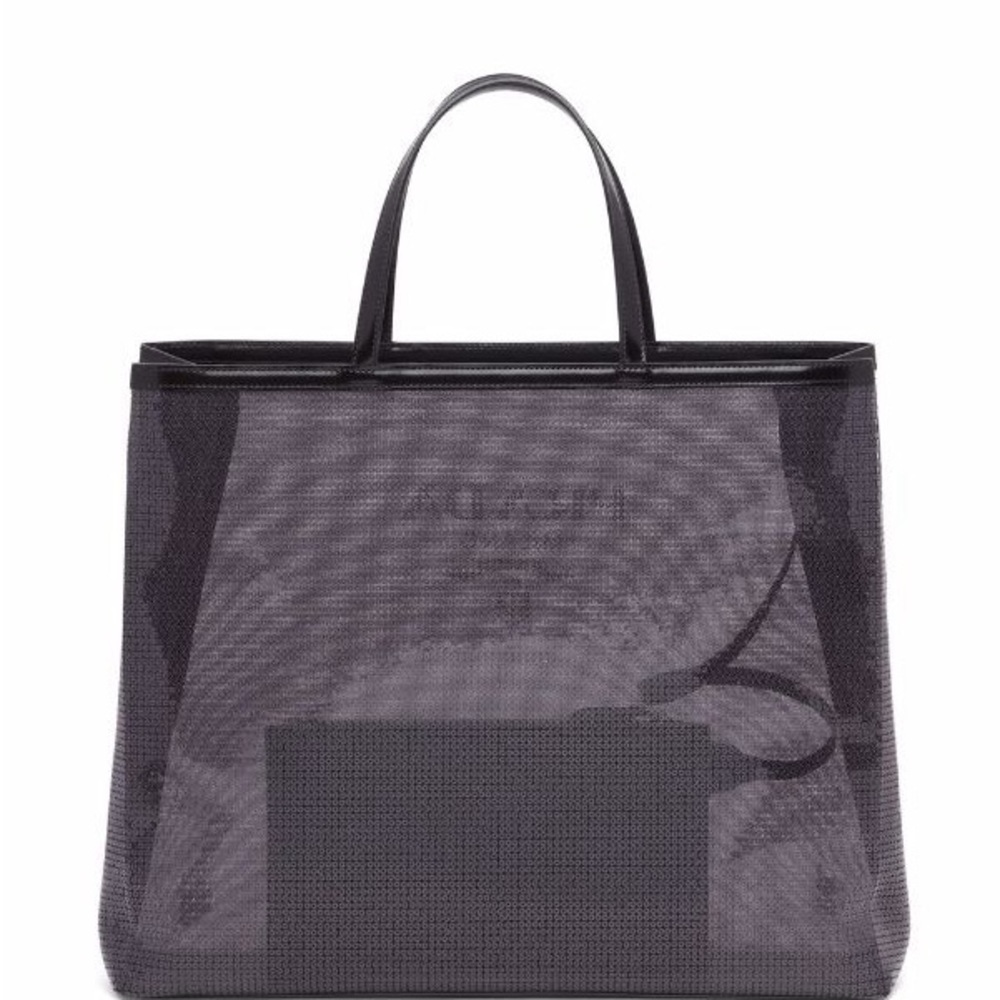 NWT Prada Sequined Logo Print Mesh Tote Bag - Picture 2 of 15